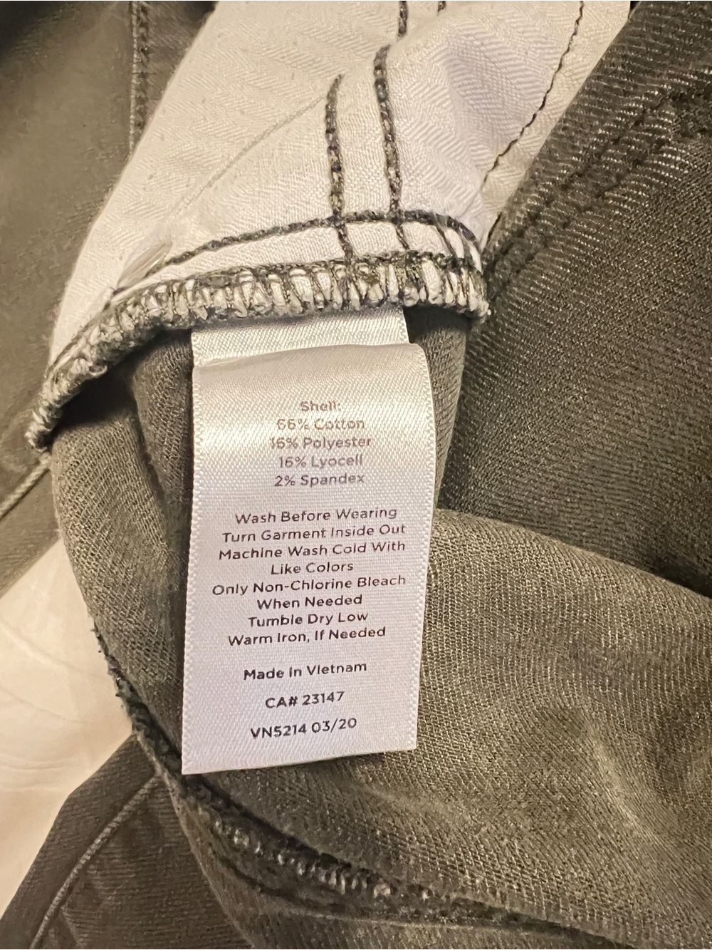 Talbots Flawless Slim Ankle Jeans in Olive Gray Size 12 - Picture 5 of 5